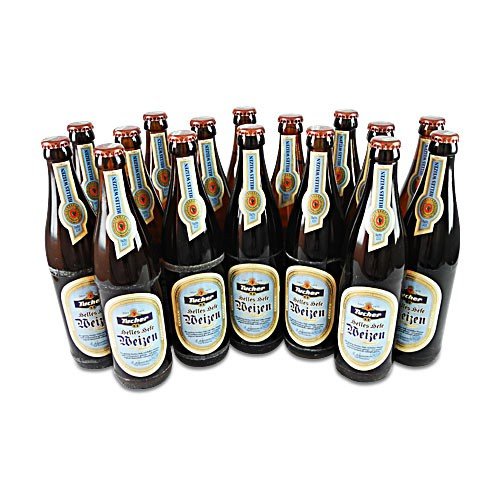 Tucher Helles Hefeweizen (16 Flaschen à 0,5 l / 5,2% vol.) von Tucher Traditionsbrauerei