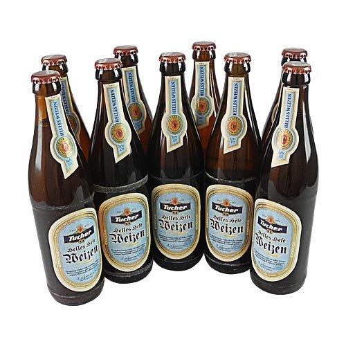 Tucher Helles Hefeweizen (9 Flaschen à 0,5 l / 5,2% vol.) von Tucher Traditionsbrauerei