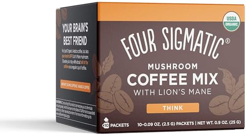 Four Sigmatic Bio-Pilzkaffee | Arabica Instant Coffee Singles mit Löwenmähne, Chaga und Rhodiola | Pilzkaffee Instant Mix für bessere Konzentration und Immununterstützung | 10 Päckchen Four Sigmatic Bio-Pilzkaffee | Arabica Instant Coffee Singles mit Löwenmähne, Chaga und Rhodiola | Pilzkaffee Instant Mix für bessere Konzentration und Immununterstützung | 10 Päckchen von FOUR SIGMATIC