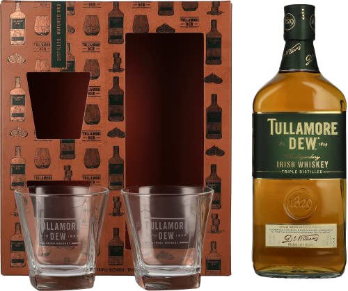 Tullamore D.E.W. Irish Whiskey 40% Vol. 0,7l in Geschenkbox mit 2 Gläsern von Tullamore Dew