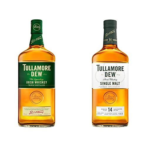 Tullamore DEW Original Irish Whiskey (1 x 0,7 l) + Tullamore DEW Single Malt 14 Jahre mit Geschenkverpackung (1 x 0,7 l) von Tullamore Dew