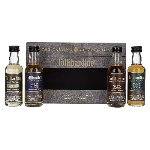 TULLIBARDINE MINI COLLECTION - Highland Single Malt Whisky 43% vol 4x0,05L MINIATUR SET von Tullibardine