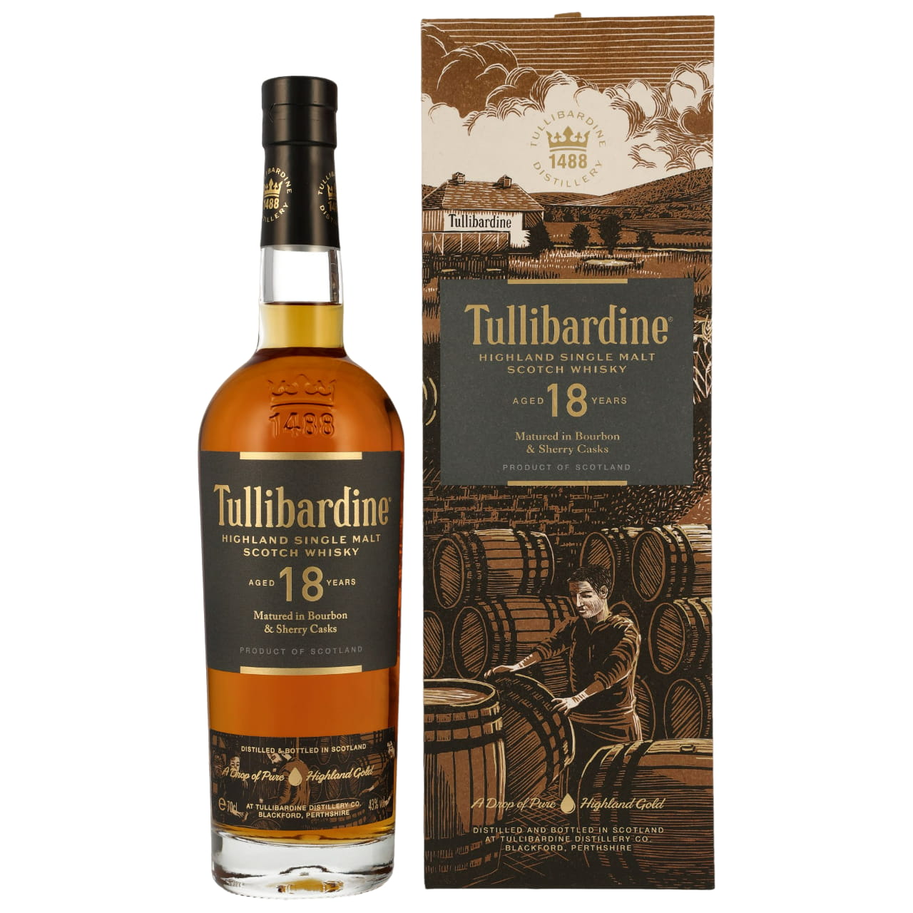 Tullibardine 18 Jahre 43%vol. 0,7l Tullibardine 18 Jahre 43%vol. 0,7l von Tullibardine