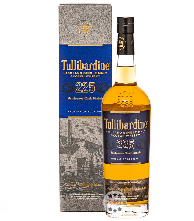 Tullibardine 225 Sauternes Cask Finish Highland Single Malt Whisky (43 % Vol., 0,7 Liter) von Tullibardine