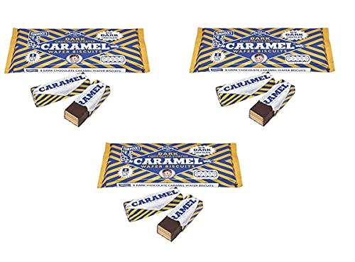 Tunnock’s Tunnock Dark Caramel Wafer Waffel-Riegel mit Karamellfüllung 3 Packungen von Tunnock´s