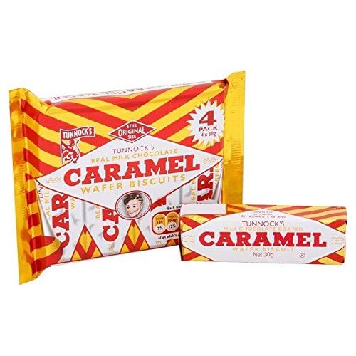 tunnock' S Milchschokolade Caramel Wafer 4 X 26,5 G (Packung von 2) von Tunnock's