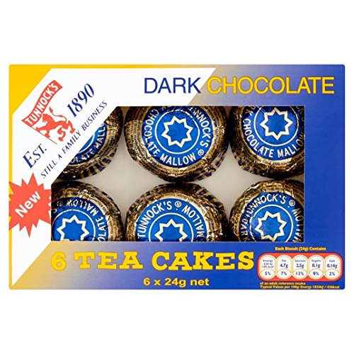 Tunnock der Tee-Kuchen Dark Chocolate 6 x 24 g von Tunnocks