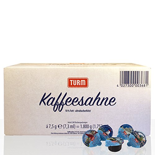 Kaffeesahne Turm Portionsmilch 1200Stk / 5 Karton von TURM-Sahne