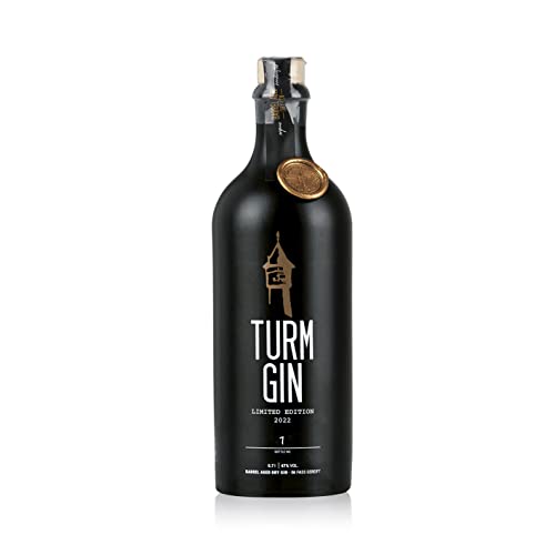 TURM GIN Limited Edition 2022 - Barrel Aged Dry Gin | Premium Bio-Gin aus Deutschland 47% | Mit feiner Bourbon-/Ahornsirup-Note, Holsteiner Cox & 15 erlesenen Botanicals [0,7 Liter] von Turm Gin