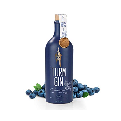 TURM GIN Limited Summer Edition 2021 | Premium Bio-Gin aus Deutschland 47% | Ehrlich-nordischer Geschmack | Mit fruchtiger Blaubeer-Note, Holsteiner Cox und 15 erlesenen Botanicals [0,7 Liter] von Turm Gin