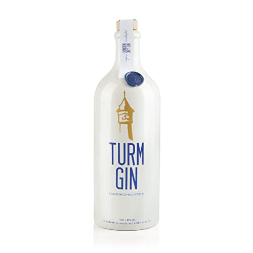 TURM GIN London Dry Gin Magnum-Flasche 1,5L - Echt nordisch, echt gut. | In exklusiver Holz-Geschenkbox | Premium Bio-Gin aus Deutschland 47% | Holsteiner Cox & 15 norddeutsche Botanicals [1,5 Liter] von Turm Gin