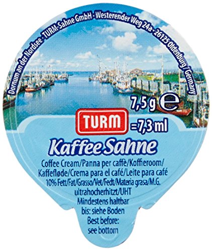 480 x Turm Kaffeesahne 10 Prozent (480 x 7.5g/7,3ml) von TURM-Sahne