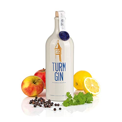 TURM GIN London Dry Gin - Echt nordisch, echt gut. | Premium Bio-Gin aus Deutschland 47% | Holsteiner Cox und 15 norddeutsche Botanicals [0,7 Liter] von Turm Gin