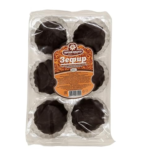 ZEFIR TK Schaumzuckerware, Marshmallows in Schokoladenglasur mit Vanillegeschmack 205g ZEFIR TK Schaumzuckerware, Marshmallows in Schokoladenglasur mit Vanillegeschmack 205g von Tverskoy konditer