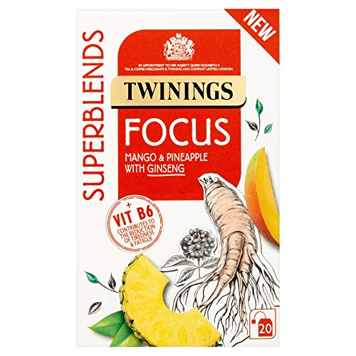 Twinings Focus 2 x 20 Tea Bags with Mango, Pineapple und Ginseng von Twinings