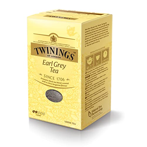 Twinings Earl Grey Tee lose in der Tee-Packung - Schwarzer Tee mit feinstem Bergamotte Aroma - erfrischender Schwarztee aus China, 200 g von Twinings