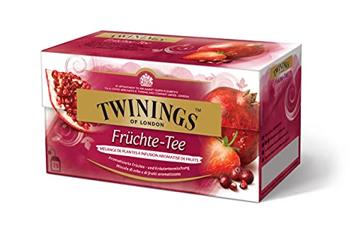 Twinings Früchte-Tee - erfrischender Tee mit fruchtigen Aromen von Moosbeere, Granatapfel und Erbeere im Beutel, 25 Teebeutel (50 g) von Twinings