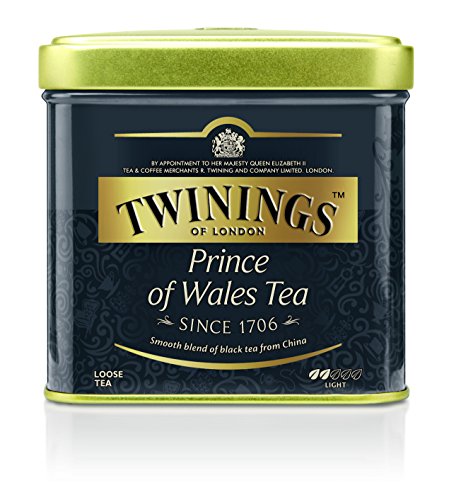 Twinings Prince of Wales Tee Sanfter Schwarztee Dose 100g, Der Tee entfaltet den fruchtigen Geschmack des Keemum-Tees und einen Hauch des blumigen Oolong-Tees. Black Tea 6er Pack (6 x 100 g) von Twinings