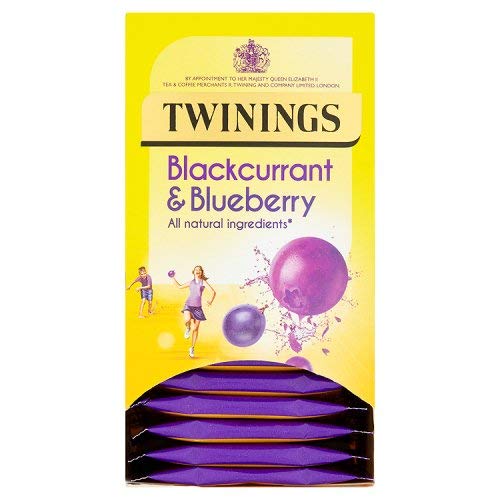 TWININGS Blackcurrant & Blueberry 1x 20 Teabags (80g) - Johannisbeer & Blaubeer Tee, Früchtetee von Twinings