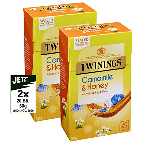 Twinings Camomile & Honey 2x 30g Btl. (60g) 40 Tea Bags - Kamillentee mit Honig von Twinings