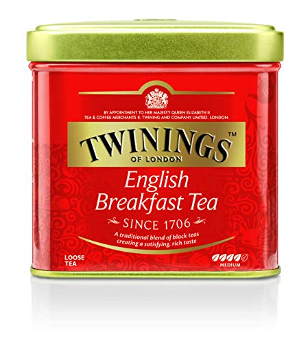 Twinings English Breakfast Tee Dose 100g, Schwarztee ∙ Voller, runder und kräftiger Schwarztee aus den besten Teegärten von Sri Lanka und Indien. Black Tea, 6er Pack (6 x 100 g) von Twinings