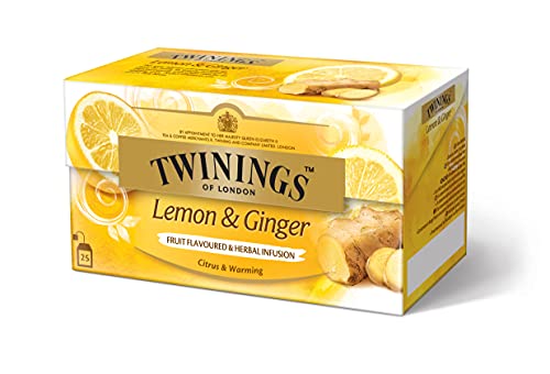 Twinings Lemon & Ginger, 25 Beutel x 1,5g, 37,5g, 3er Pack (3 x 38 g) von Twinings