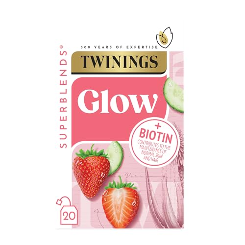 Twinings Superblends - Glow - Strawberry & Cucumber with Green Tea & Aloe Vera 20 Tea Bags 30g von Twinings