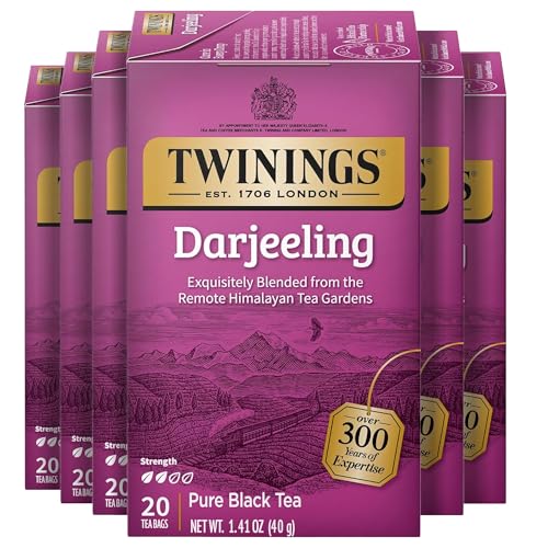 Twinings Tee, Earl Grey Darjeeling 20 Stück (Packung mit 6 Stück) von Twinings
