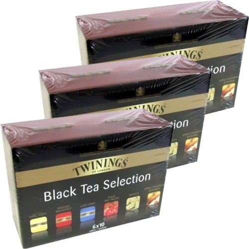 Twinings Teebeutel Black Tea Selection 3er Pack 6 x 10 Btl. (Geschenkbox) von Twinings