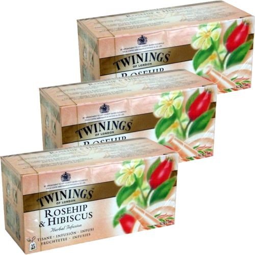 Twinings Teebeutel Rosehip & Hibiscus 3 x 25 Btl. (Hagebutte & Hibiskus) von Twinings