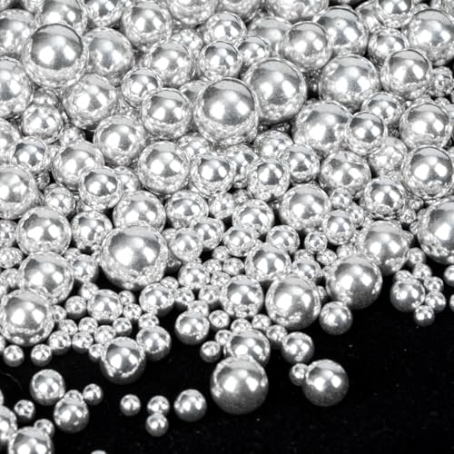 Twisweet Silber Streusel 130g, Essbare Perlenstreusel zur Kuchenverzierung, Zuckerperlen in Mischgrößen zum Backen, Cupcake-Topper für Kekse Eis & Torten Deko für Valentinstag, Geburtstage, Weihnachte Twisweet Silber Streusel 130g, Essbare Perlenstreusel zur Kuchenverzierung, Zuckerperlen in Mischgrößen zum Backen, Cupcake-Topper für Kekse Eis & Torten Deko für Valentinstag, Geburtstage, Weihnachte von Twisweet