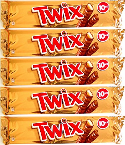 5 x TWIX RIEGEL 10x2er PACK á 500g Incl. Goodie von Flensburger Handel von Twix