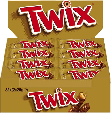 Twix® Schokoladenriegel, Single-Pack, 32 x 50 g (1.600 g) von Twix