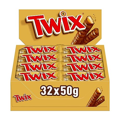 Twix Schokoriegel | Keks, Karamell | 32 Doppelriegel in einer Box (32 x 50 g) | 50 g (32er Pack) von Twix