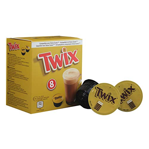Twix Pods Getränkepulver, Kakaogetränk, Schokogetränk, Twix Riegel, Dolce Gusto kompatibel, Kaffeekapseln, 8 Kapseln von Twix