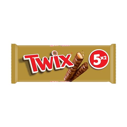 Twix Schokoriegel | Karamell auf knusprigem Keks | Fußball Snack | Eine Packung (5 x 50g = 250g) von Twix