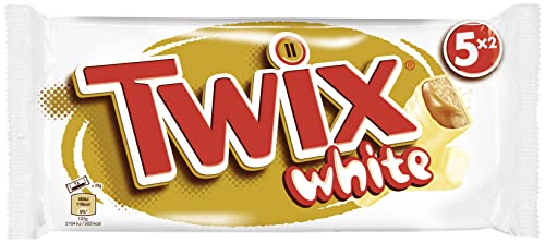 M&M'S Twix White Schokoriegel | Karamell, Keks, Weiße Schokolade | Schokoladen-Multipack | 5 Riegel (5 x 46 g) von M&M'S