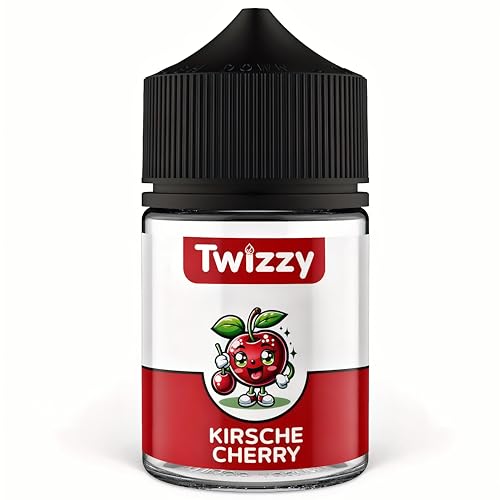 Twizzy Kirsche Lebensmittelaroma -60ml- Intensives Aroma – Ideal zum Backen, in Lebensmitteln & Getränken, auch für Vernebl., Nebelm., uvm von Twizzy