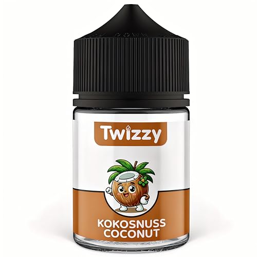 Twizzy Kokosnuss Lebensmittelaroma - 60ml - Intensives Aroma – Ideal zum Backen, in Lebensmitteln & Getränken, auch für Vernebler, Nebelmaschinen, uvm von Twizzy