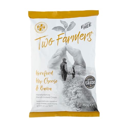 Two Farmers Natural Hereford Hop Cheese & Onion Crisps 150g Plastic Free von Two Farmers