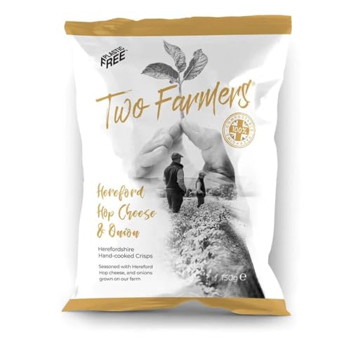 Two Farmers Natural Hereford Hop Cheese & Onion Crisps 150g Plastic Free von Two Farmers