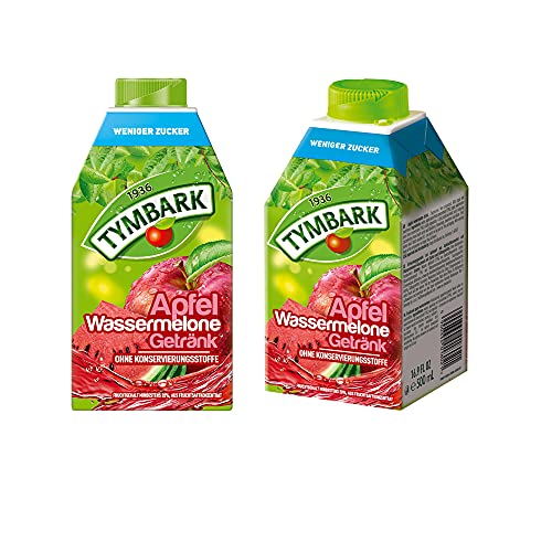 Tymbark Apfel Wassermelone Geschmack Mehrfrucht Getränk | Weniger Zucker | Fruchtgetränk | Ohne Konservierungsstoffe | 6x500ml |Mango Saft von Tymbark