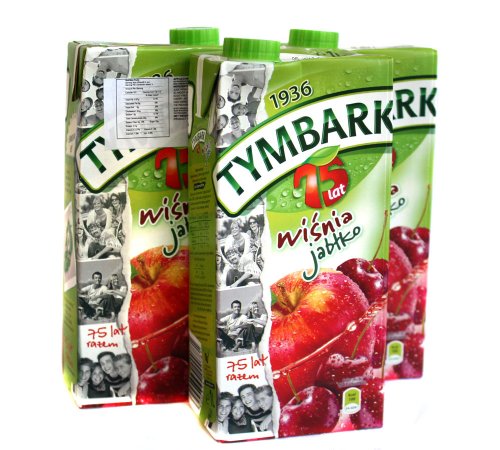 Tymbark - Kirsch-Apfel Fruchtgetränk // Tymbark Jablko -Wisnia 1l von Tymbark