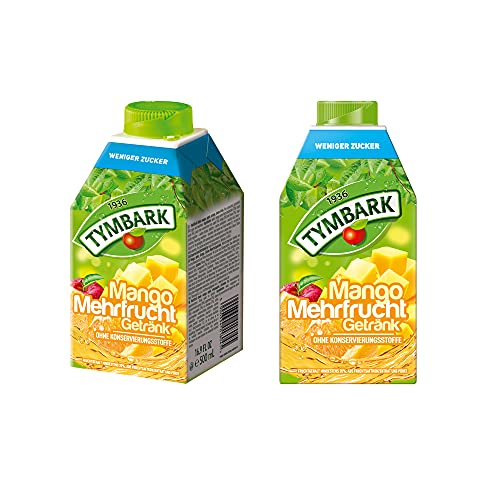 Tymbark Mango Mehrfrucht Getänk | Weniger Zucker | Fruchtgetränk | Ohne Konservierungsstoffe | 6x500ml |Mango Saft von Tymbark