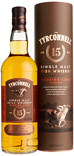 The Tyrconnell 15 Jahre Madeira Cask Finish Irish Single Malt Whiskey, mit Geschenkverpackung, 46% Vol, 1 x 0,7l von The Tyrconnell