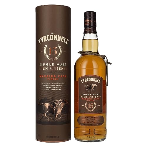 The Tyrconnell 15 Jahre Madeira Cask Finish Irish Single Malt Whiskey, mit Geschenkverpackung, 46% Vol, 1 x 0,7l von The Tyrconnell