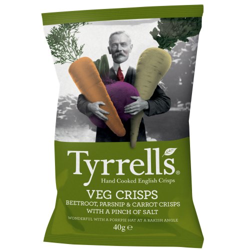 Tyrrells Veg Crisps Green 40g von Tyrrells