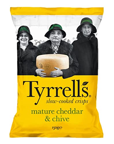 Tyrrells slow-cooked crisps Cheddar & Chive (1 x 150 g) von Tyrrells