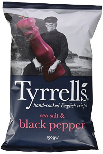 Tyrrell's Sea Salt & Black Pepper, 8er Pack (8 x 150 g) von Tyrrells