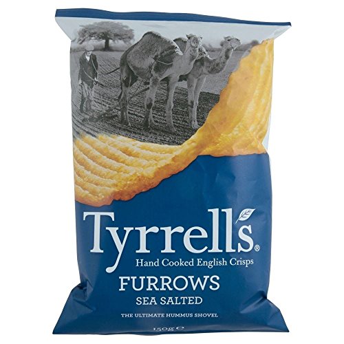 Tyrrells Furrows Hand Gekochte Englisch Crisps - Sea gesalzen (150g) - Packung mit 2 von Tyrrells